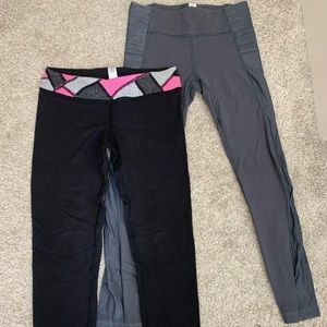 4 Pair of Girls Athletic Leggings by Ivivva + Athleta Girl + ON Sz 12 great cond